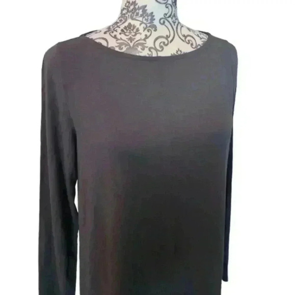 Eileen Fisher Dress Midi Length Viscose Grey Long Sleeves Mature Office Women S - Picture 4 of 12